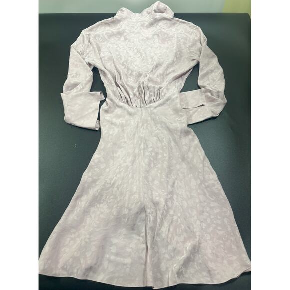 Zadig & Voltaire NWT Rozo Jac Leo‎ Silk Dress in Mauve Size Small MSRP $498.00 - Picture 5 of 8